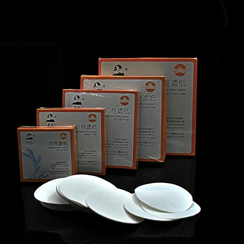 Qualitative Filter Circular Oil Detection Paper Laboratory Chemical Analysis Filtration Diameter 11 cm 100/PK | Канцтовары для