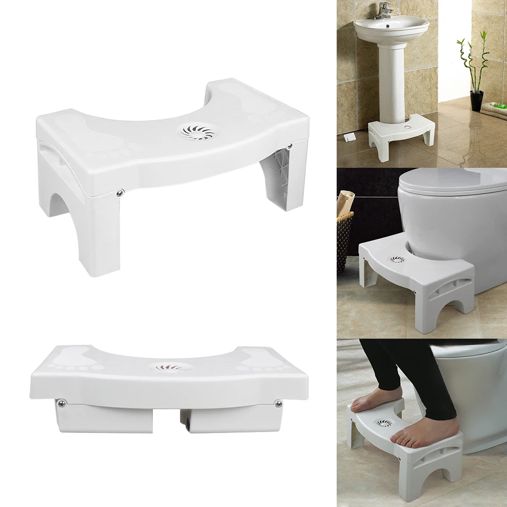 

Bathroom Foldable Squatting Stool Non-slip Toilet Footstool Anti Constipation Stools Shower Seat Toilet Foot Stool Dropshipping