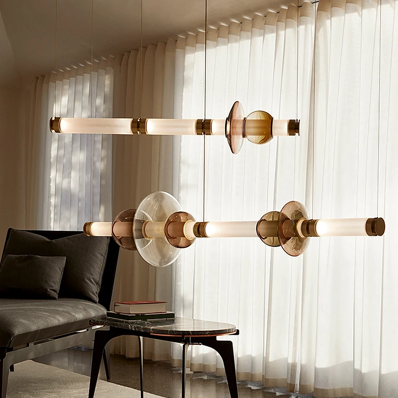 

Люстра для ресторана, медная, длинная, в стиле постмодерн