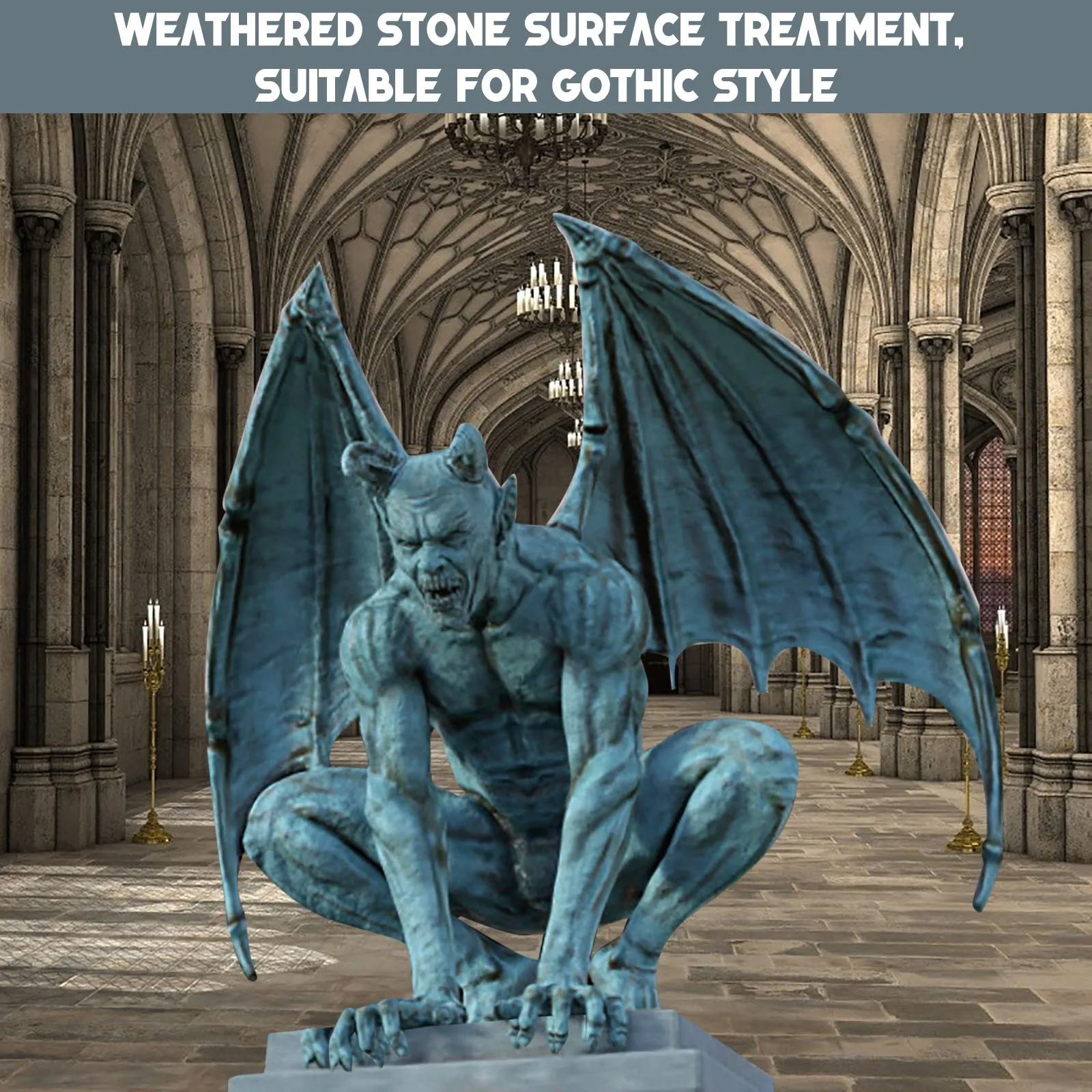 

Angel Wings Resin Crafts Sculpture Decor Sculpture Angel Memorial Gargoyle Satan Devil Gothic Home Decorations Craft Ornament