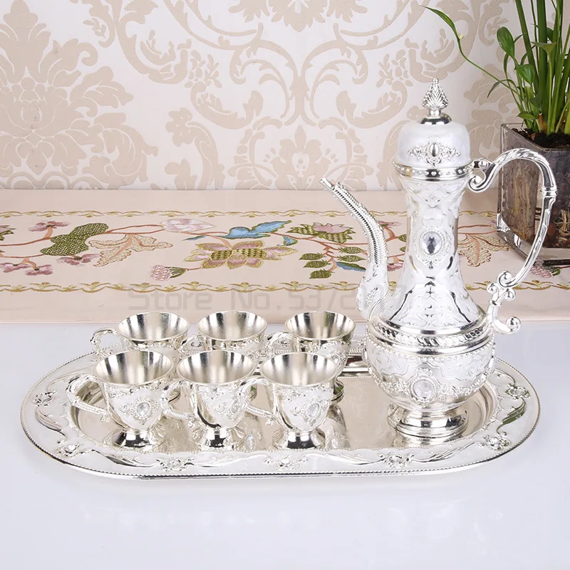 European-Style Russian Flagon Metal Wine Glass Creative Alloy Set Exquisite Gifts Home Furnishings | Дом и сад