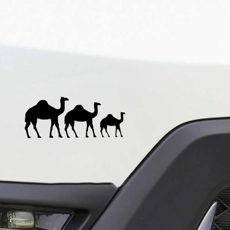 День благодарения мультяшный верблюд Семья Стикеры для окна автомобиля