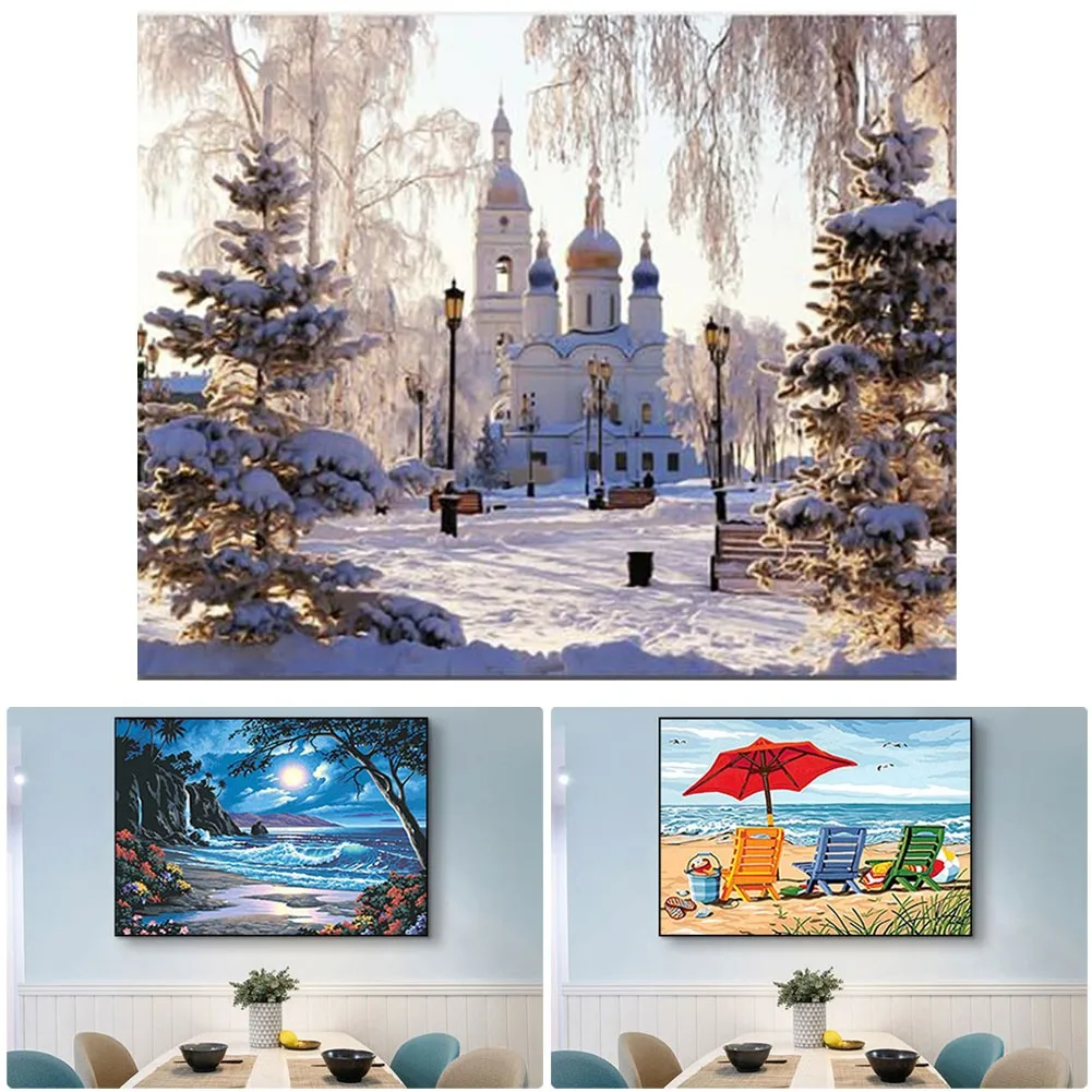 

20*30cm 5D Full Drill Garden Scenery Resin Diamond Painting Embroidery Cross Stitch With DIY Painting Tools Home Decoration