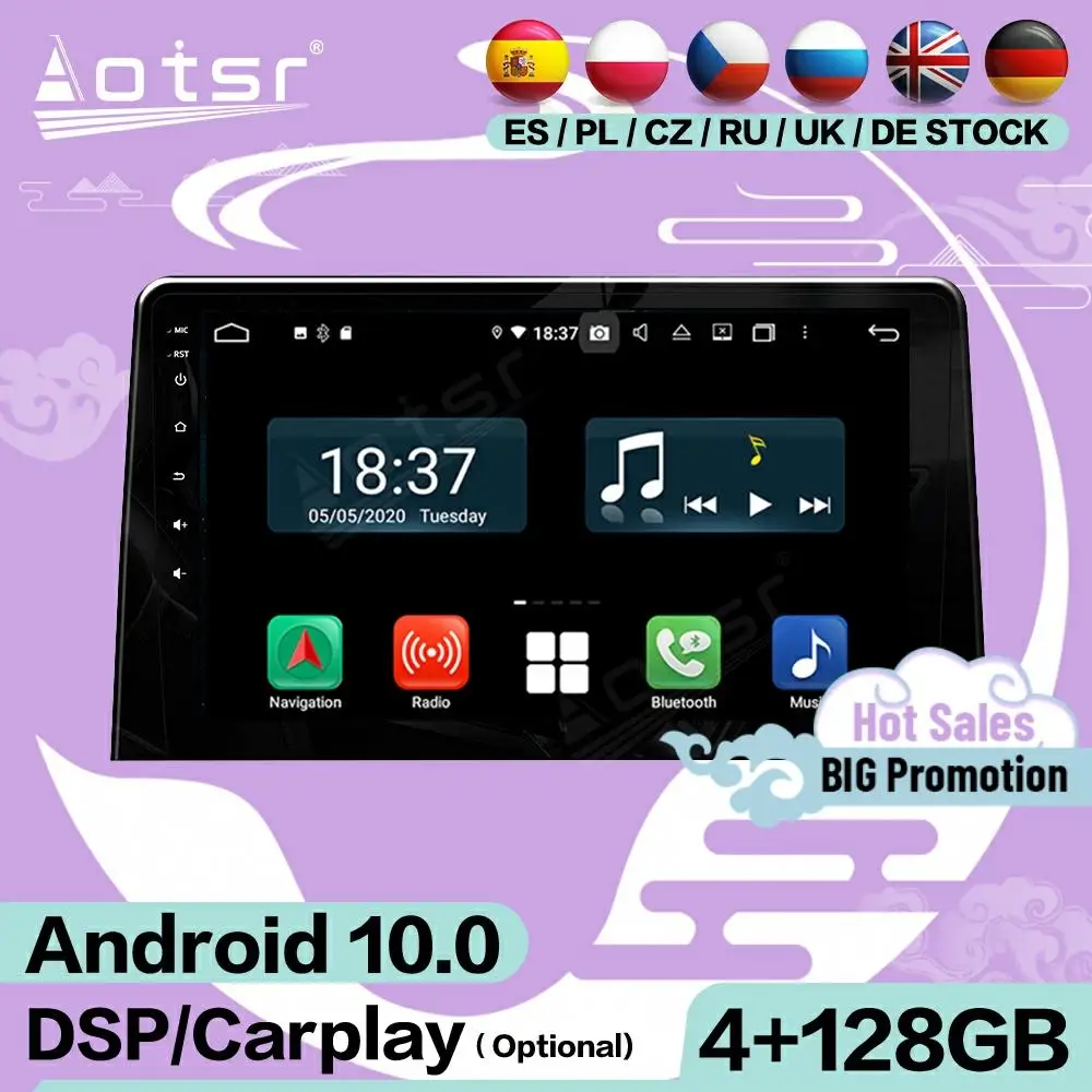 2 Din Carplay мультимедийный стерео Android для Peugeot Bellinger Partner 2019 2020 GPS навигация аудио