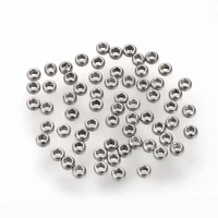 1000pcs 304 stainless steel crimp beads end beads loose sapcer beads for jewelry making diy bracelet necklace 122 53mm