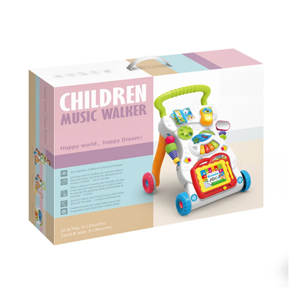 Ruizhi Baby Walker Infant Cart Early Education Puzzle Multifunctional Trolley With Music Toys 1-3 Years Old Kids Gifts RZ1210 | Мать и