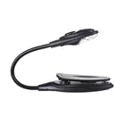 Светодиодная лампа для чтения, бесступенсветильник Ая яркость, микро-USB, перезаряжаемая лампа на клипсе с гибкой гусиной шеей