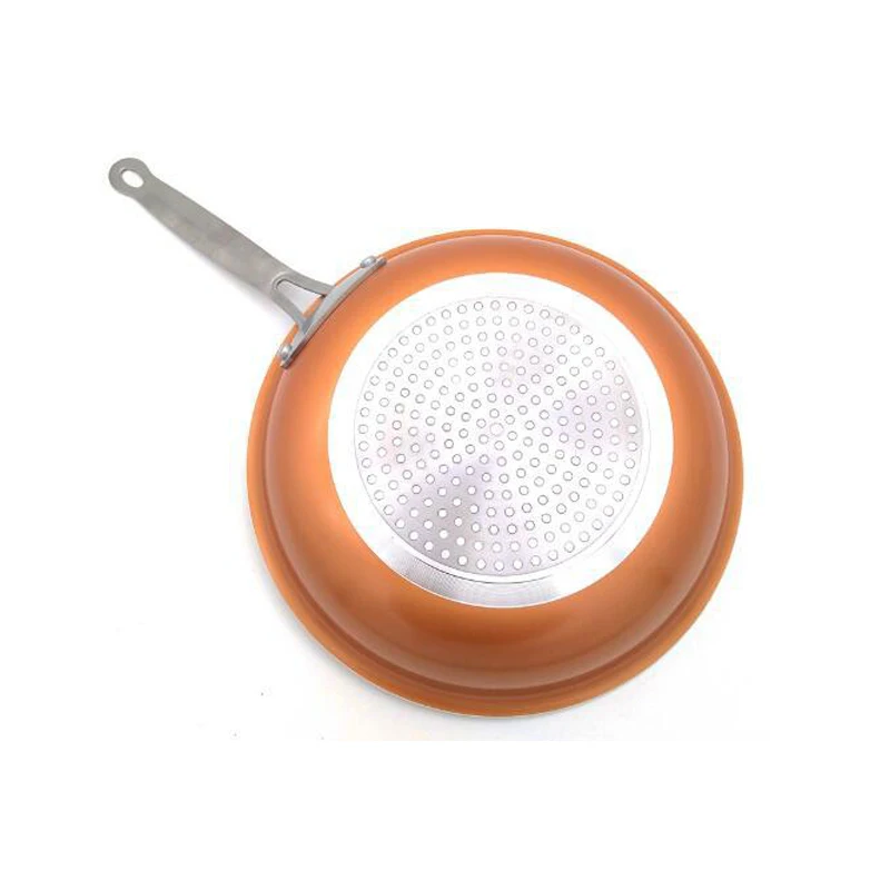 Антипригарный медная сковорода для жарки 8/10/12 дюймов с керамическим покрытием и