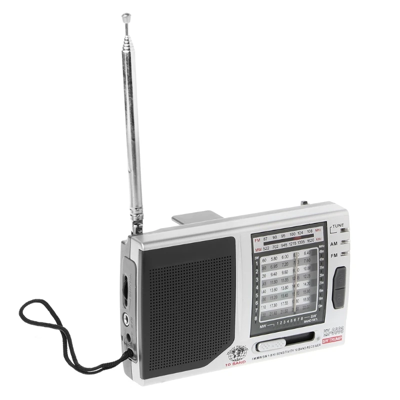 KK 9803 FM/MW/SW1 8 полный 10 диапазонный Высокочувствительный радиоприемник со складной