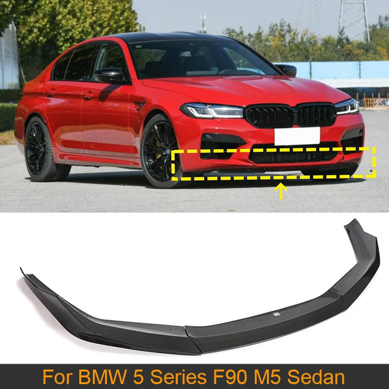 

Carbon Fiber Front Bumper Lip Chin Spoiler For BMW 5 Series F90 M5 Sedan LCI 2020 2021 Front Lip Spoiler Splitters Apron