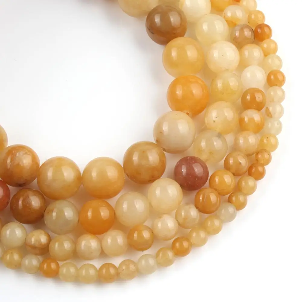 Натуральный камень желтый Агат Ониксовые шарики круглые бусины с большим