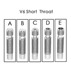 1 шт., детали для 3D-принтера Hotend горла M6 M6 для 1,75 мм3,0 мм, нить из нержавеющей стали, 3D принтер для 3D V6 и 3D v5