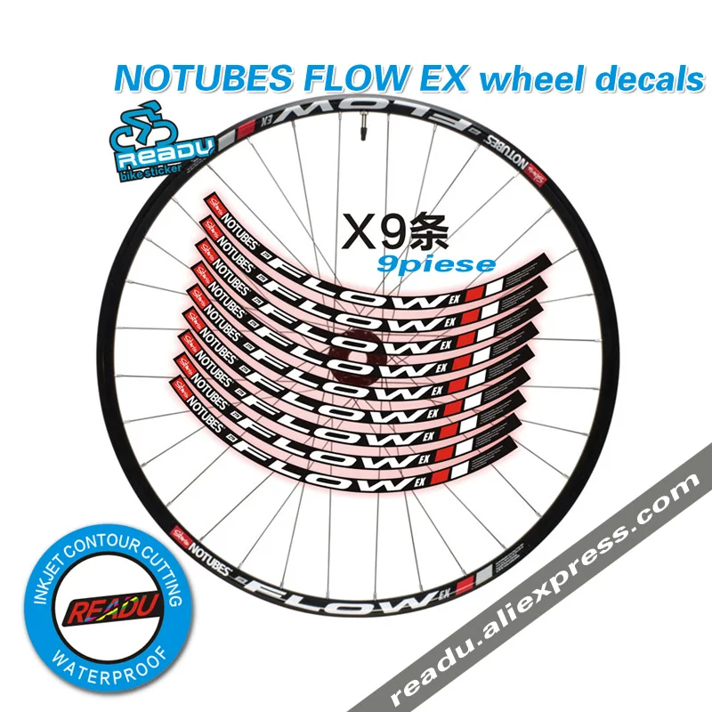 2016 NOTUBES FLOW EX mountain wheel rim stickers MTB bicycle rims decals wheelset bike for two wheels | Спорт и развлечения