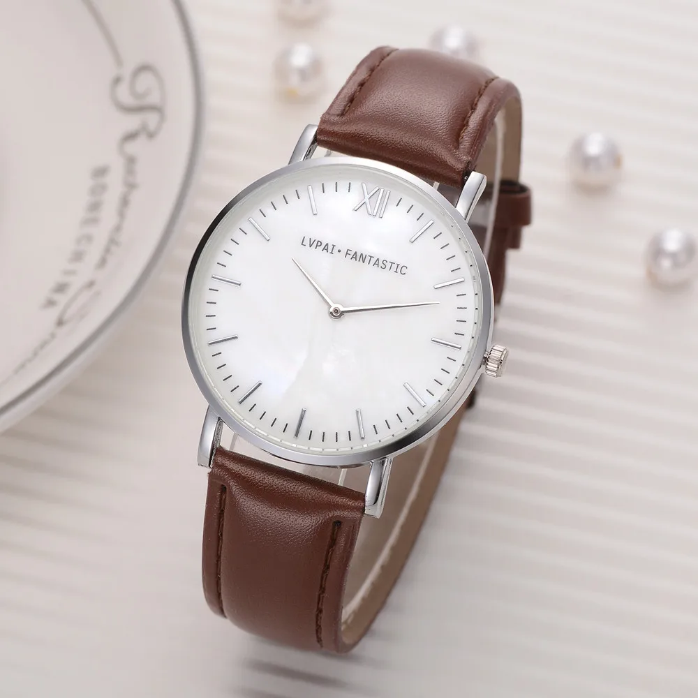 Женские повседневные Роскошные Кварцевые часы с жемчугом и белым циферблатом