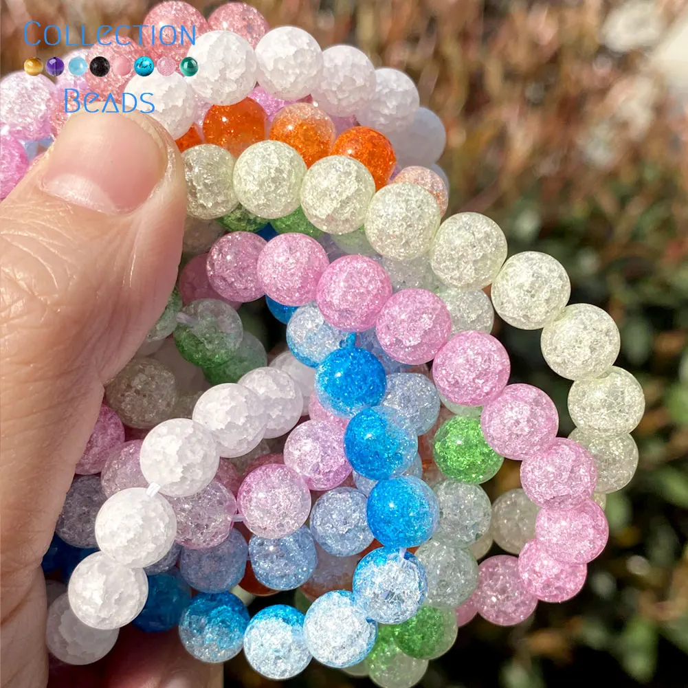 Бусины из натурального камня, разноцветные, треснувшие, с кристаллами, для самостоятельного изготовления ювелирных изделий оптовая продажа