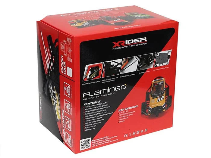 Забавный RC X-Rider Фламинго 1/8 2,4G 2WD Rc автомобиль электрический трицикл мотоцикл трицикл RTR дрейф