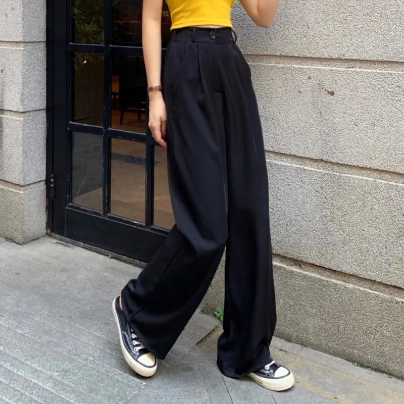 

Брюки женские с завышенной талией, в стиле оверсайз