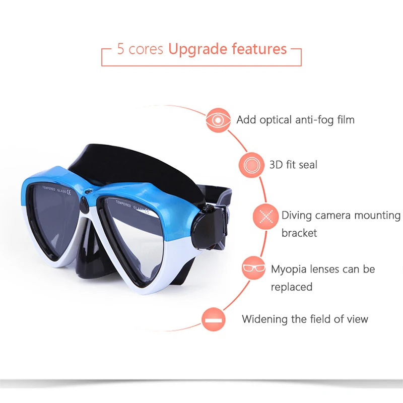 Новая профессиональная маска для подводного плавания незапотевающие очки Набор