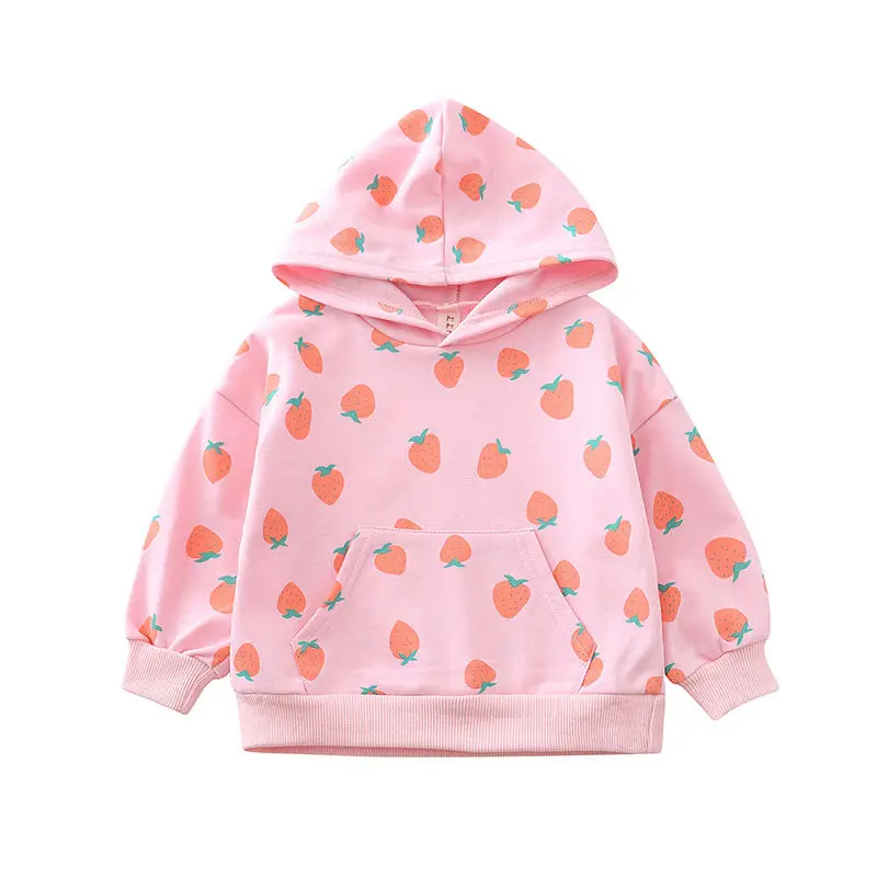 Весенняя толстовка с капюшоном для маленьких девочек карамельных цветов одежда