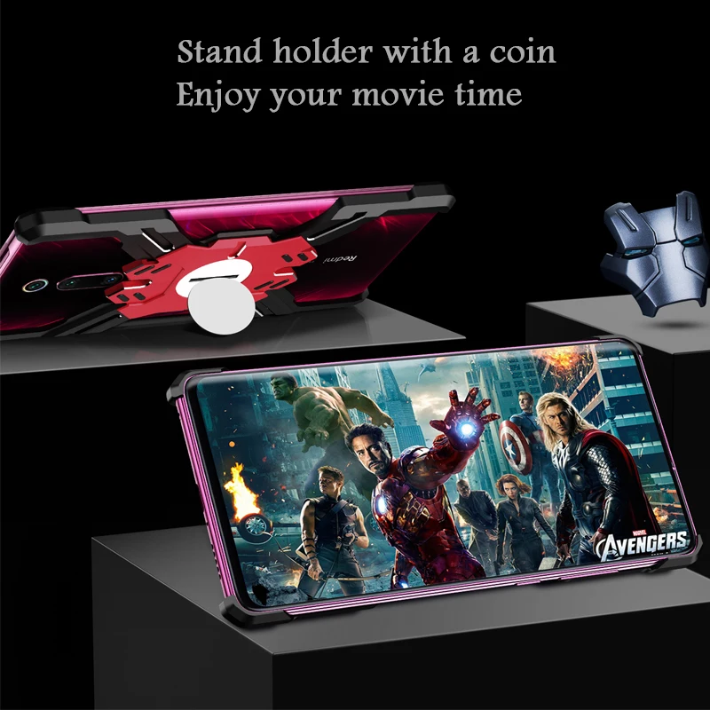 Герой Marvel Elements Алюминиевый металлический бампер чехол для Xiao mi Red mi K20/Pro/mi 9 T/mi 9 T/Pro тонкий жесткий ударопрочный чехол Сумка-бампер