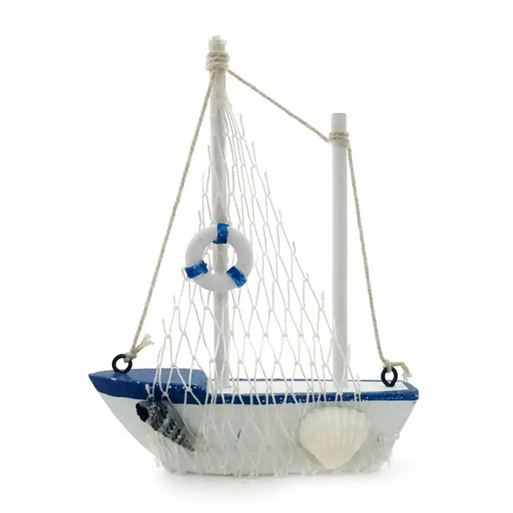 

Wide Application Table Decor Fine Workmanship Wooden Sailing Boat for Office
