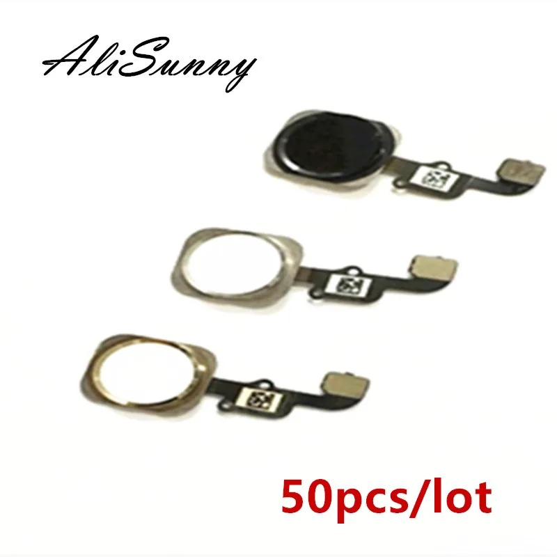 AliSunny 50 шт. кнопка домой гибкий кабель для iPhone 6S 7 6 Plus 5S 6G 7Plus 6 P меню ключ запасные части