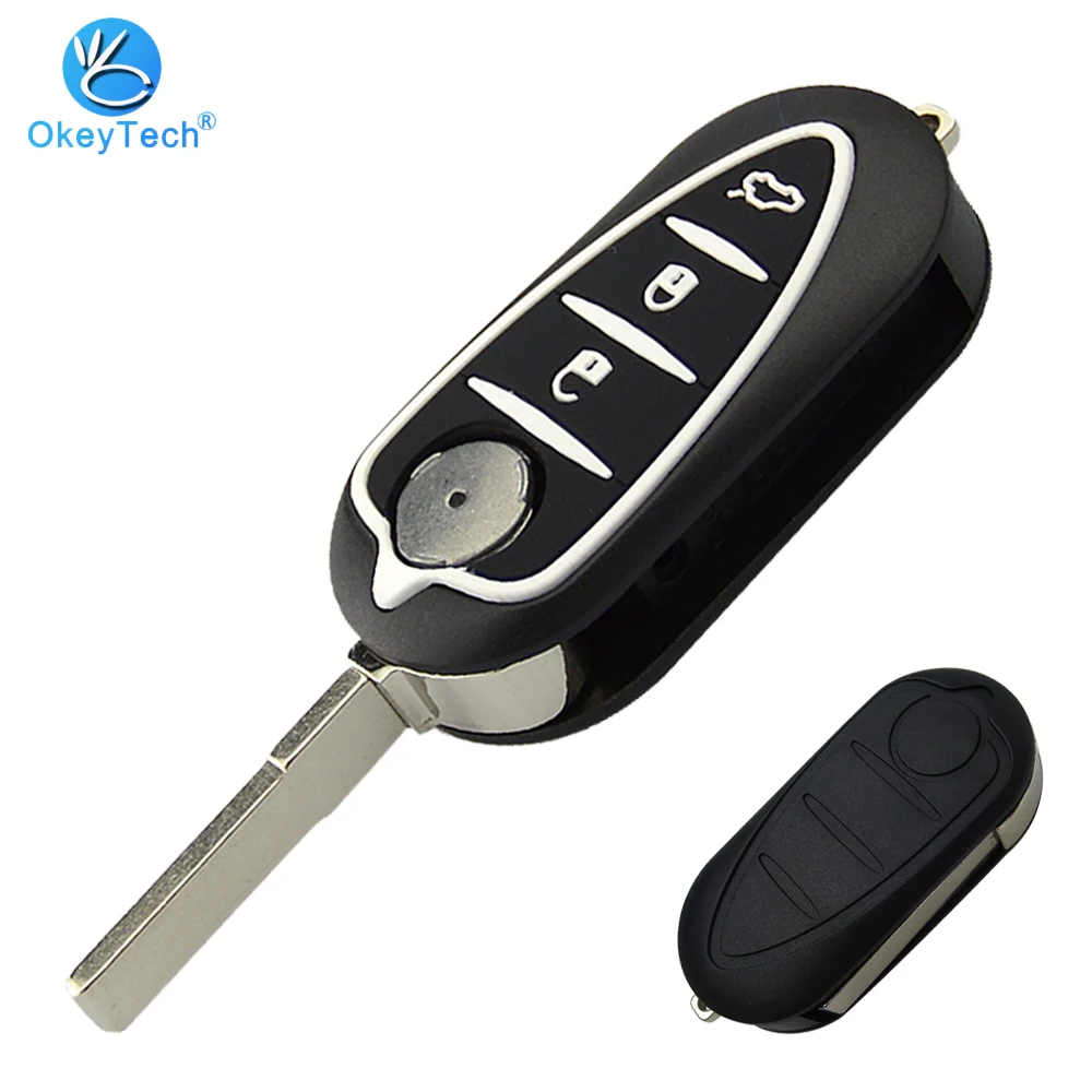 OkeyTech Alfa Romeo 159 147 156 164 166 jtd Giulietta Gt Brera TS GT оболочки чехол Fob 3 кнопки дистанционного