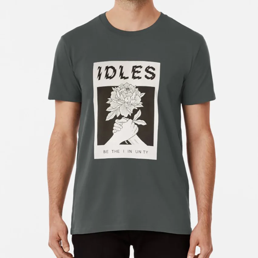 Темно-серый IDLES-Be The Unity футболка idles be наклейка unity - Цвет: Темно-серый