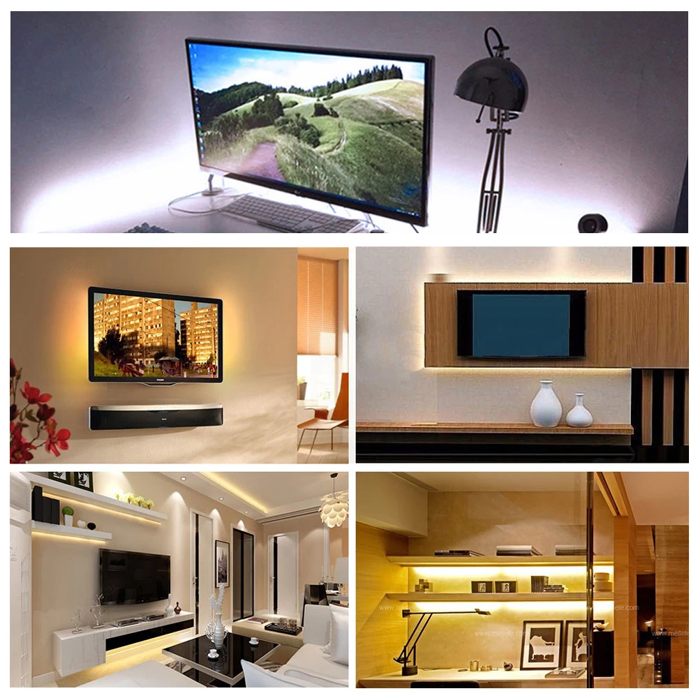 Светодиодный USB кухонный светильник шкаф для настольного ПК чехол HDTV с
