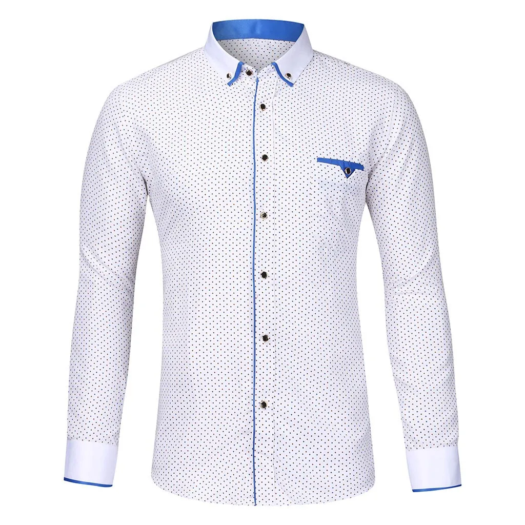 SAGACE многоцветная классическая мужская Повседневная рубашка с отворотом и