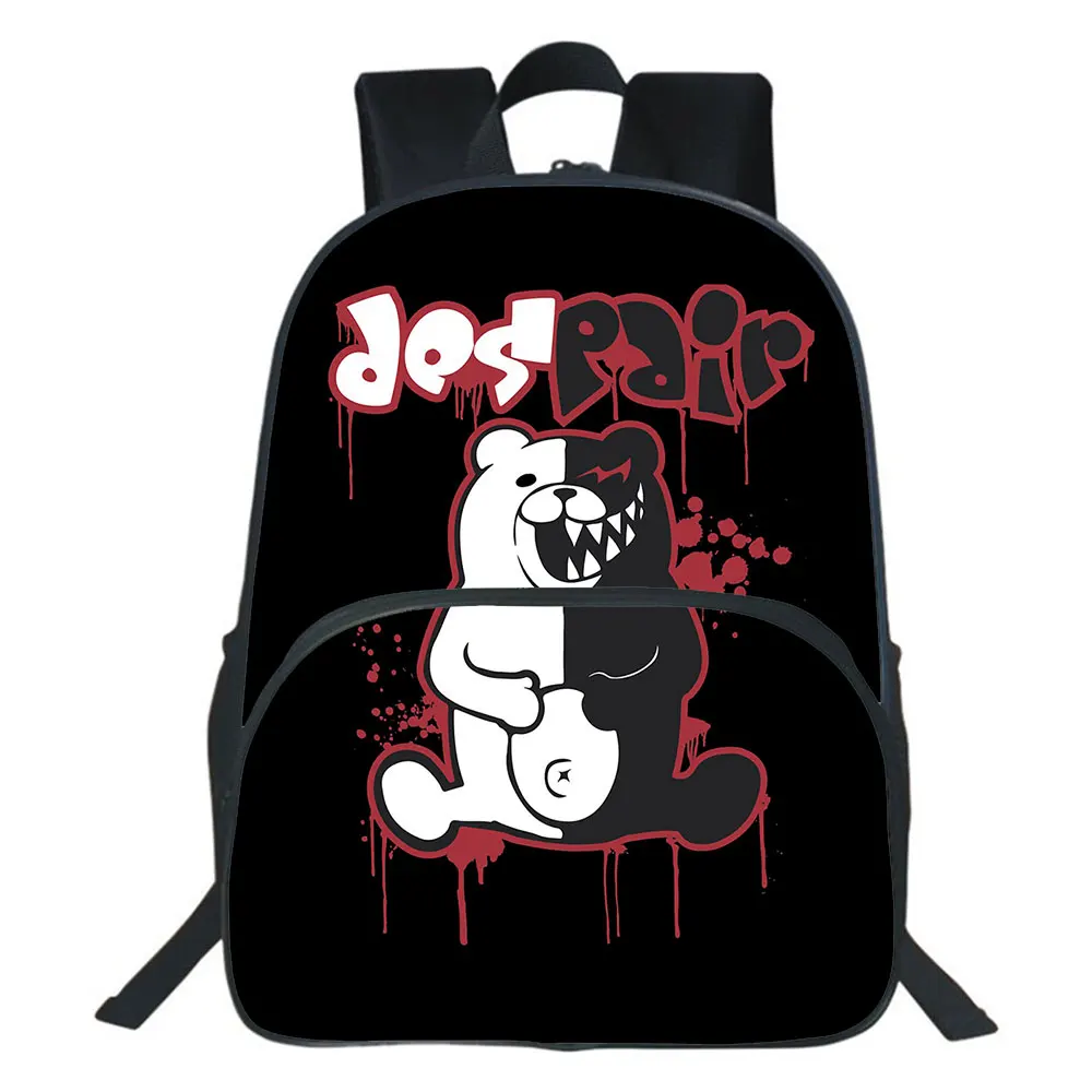 Japan Anime Danganronpa Backpacks Bear Pattern Bags Unisex Teen Bookbag Boys Girls Bag Cosplay Students School Bags