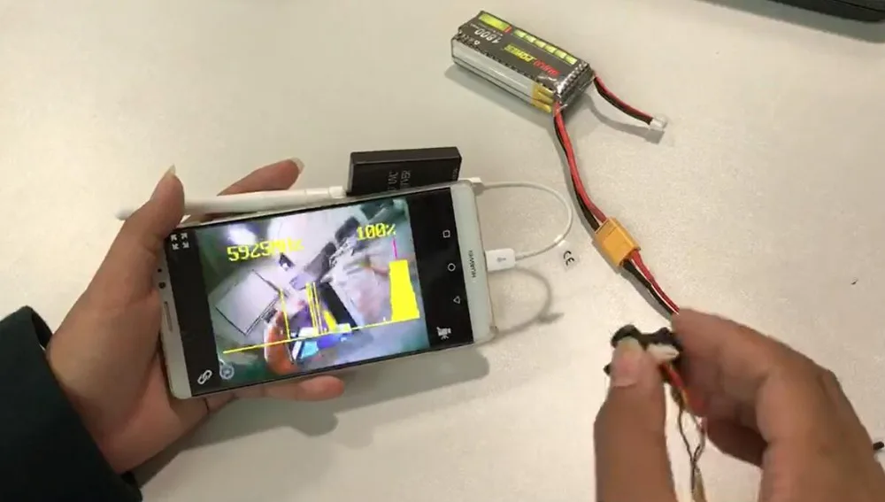 FPV Mini 5,8G OTG 150CH мини приемник UVC видео нисходящий канал авто-поиск VR очки Android телефон приемник для FPV гоночный Дрон