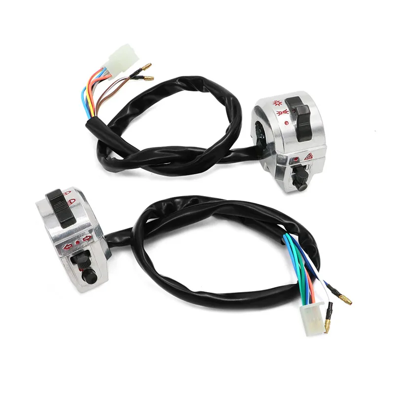 22mm 7/8" Universal Motorcycle Handle Bar Left Right Switches Indicator Horn Turn Signal Control For Cafe Racer Yamaha Honda |