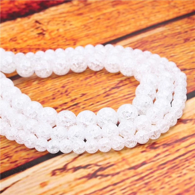 White Popcorn Natural Stone Bead Round Loose Spaced Beads 15 Inch Strand 4/6/8/10/12mm For Jewelry Making DIY Bracelet |