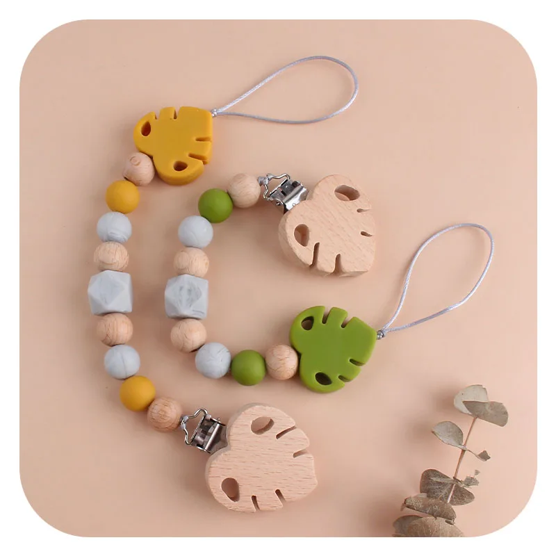 XCQGH держатель для соски с банановыми листьями соска новорожденных Буковые