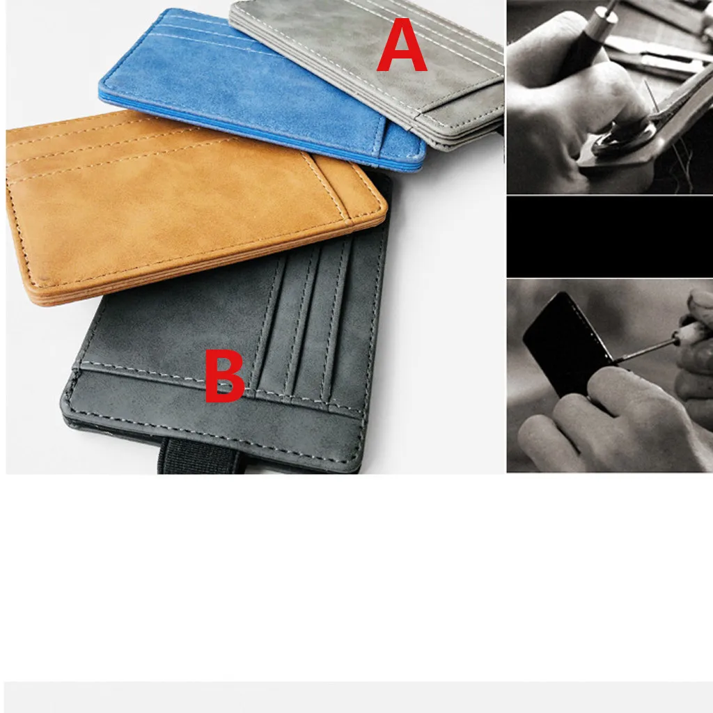 Мягкий кожаный короткий квадратный держатель для карт мульти карта мужской из