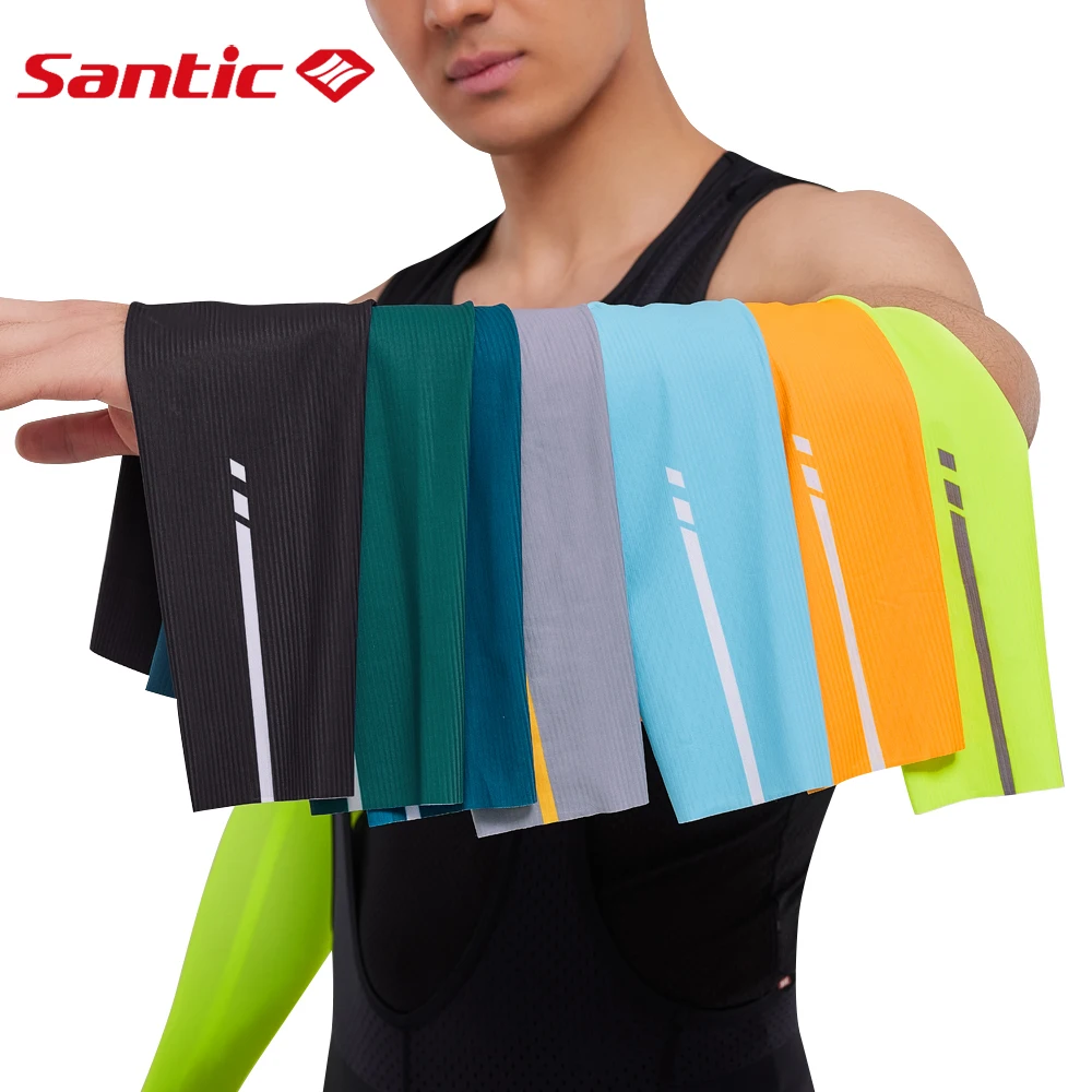 

Santic Cycling Arm Warmer UV Protection Breathable Running Bicycle Arm Protection Cuff Men Sport Outdoor Anti-Slip Arm Sleeves