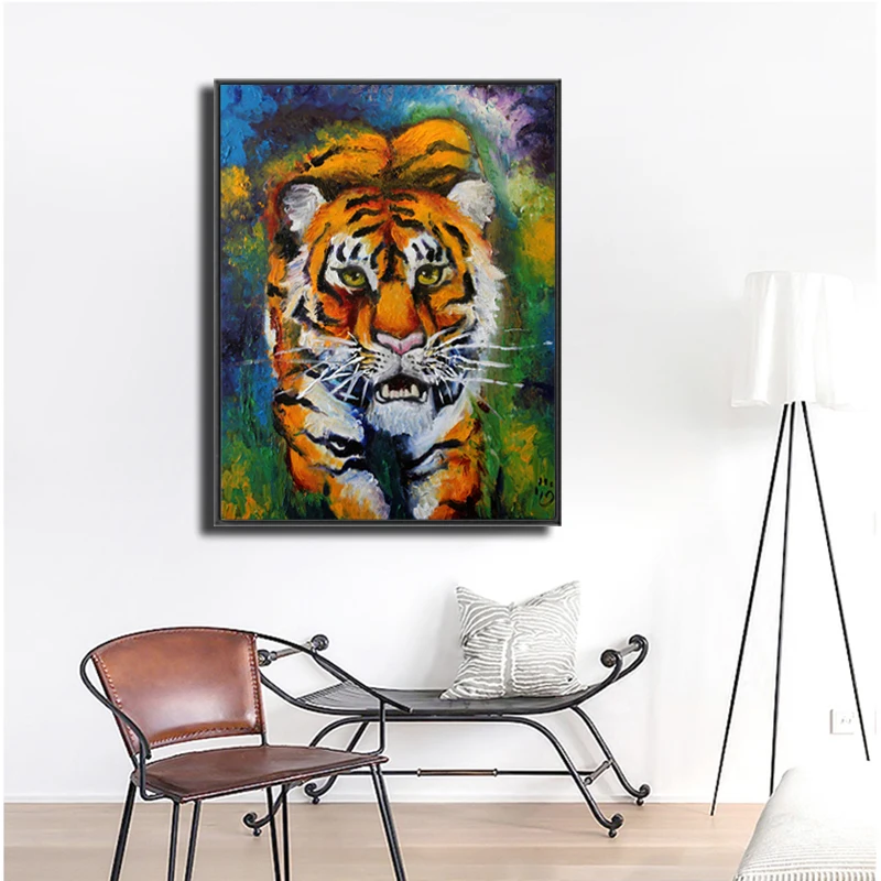 Тигра Настенная живопись на холсте картины для Гостиная стены Печать