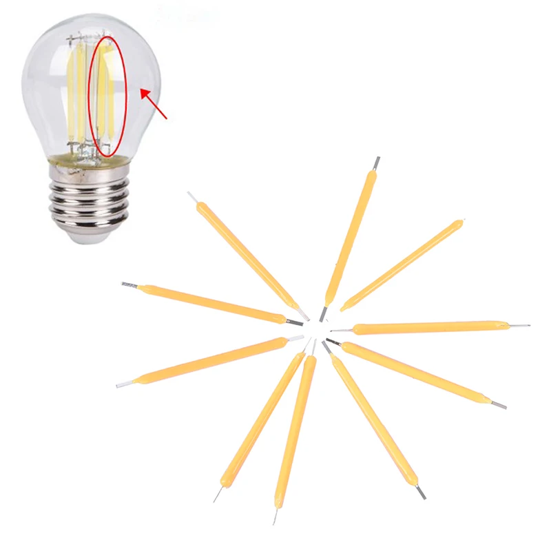 10Pcs Filament Bulb Candle Light Source COB Super Bright LED DIY Lamp Manual Supply Warm White Lighting | Лампы и освещение