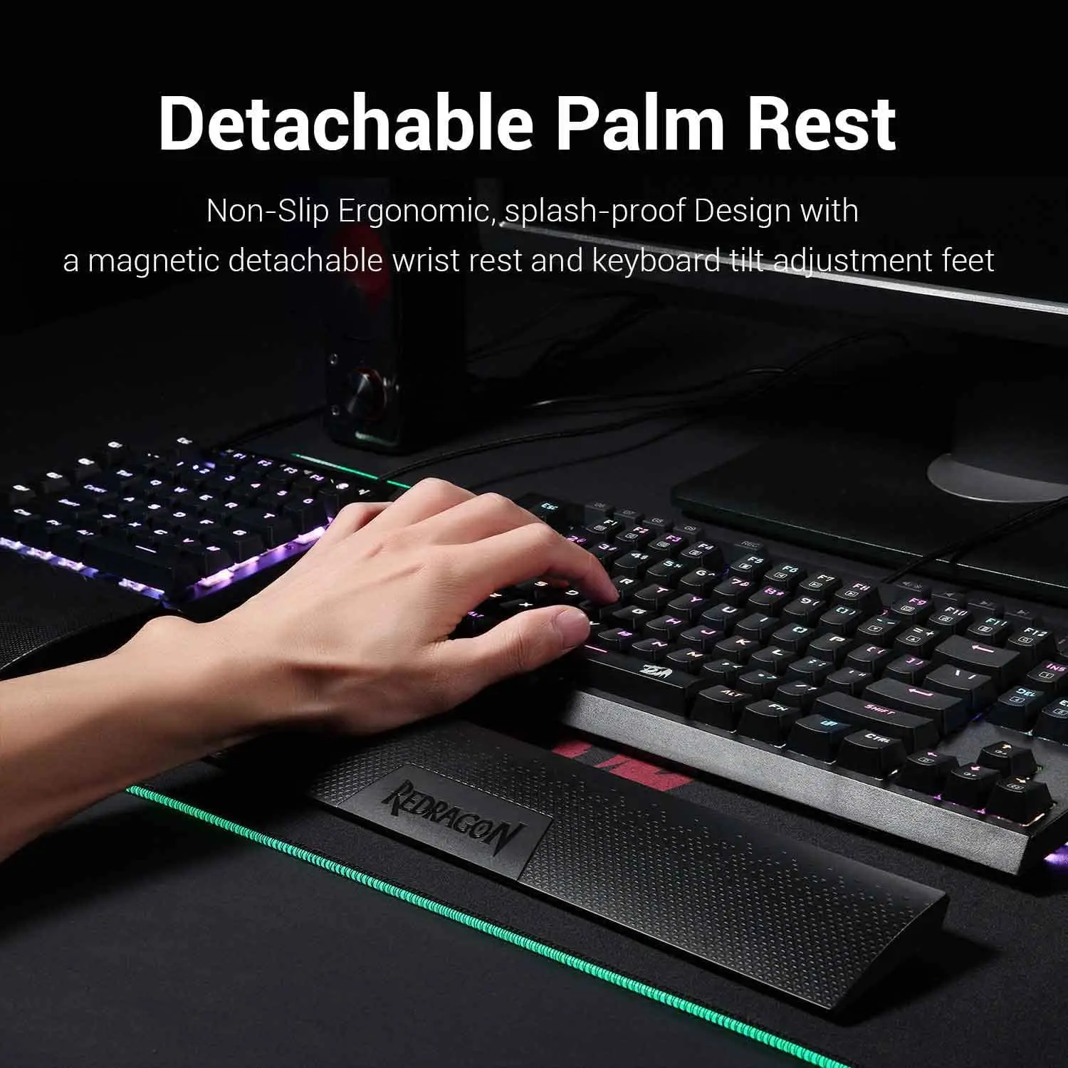 Программируемая Механическая игровая клавиатура Redragon K588 с RGB светодиодной