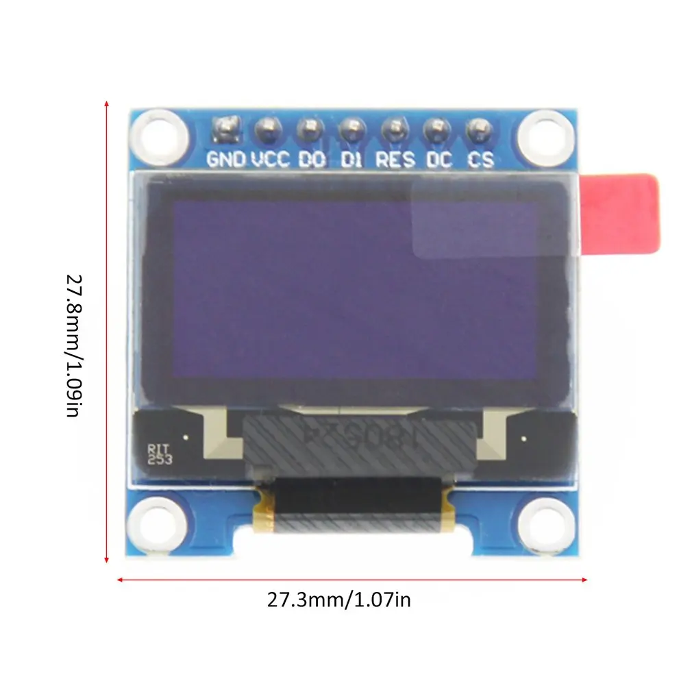 

0.96 inch IIC Serial White/blue OLED Display Module 128X64 I2C SSD1306 12864 LCD Screen Board GND VCC SCL SDA 0.96" for Arduino