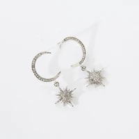 korean trendy exaggerated temperament star alloy diamond full diamond earrings fashion personality elegant flash diamond earring