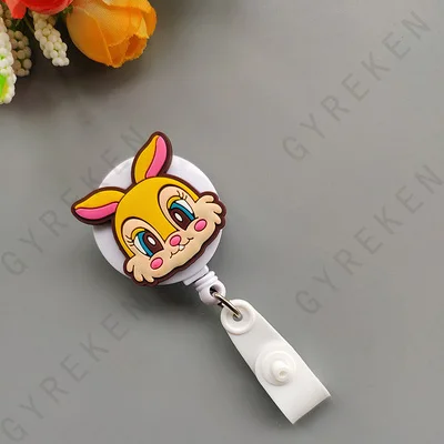 New Cute Cartoon Retractable Pull Badge Reel ID Lanyard Name Tag Card Nurse Badge Holder lovely Kids Reels Office Supplies - Color: 23
