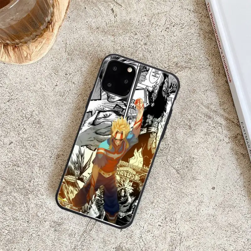 

My Hero Academia Black TPU Phone Case For Iphone 6 6s 7 8 Plus XR X XS XSmax 11 12 Pro Mini Max