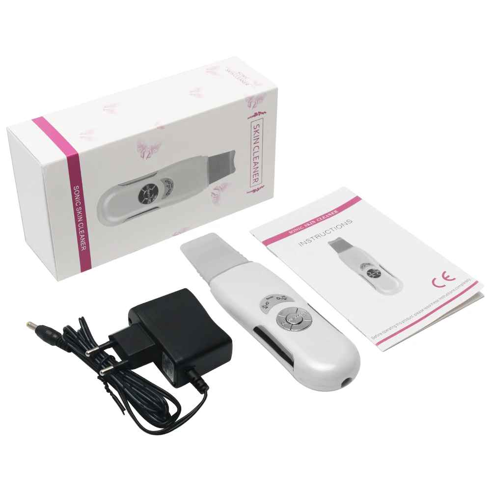 

Ultrasonic Face Skin Scrubber Facial Cleaner Beauty Blackhead Acne Remover Ultrasound Peeling Clean Tone Lift Skin Cleanser