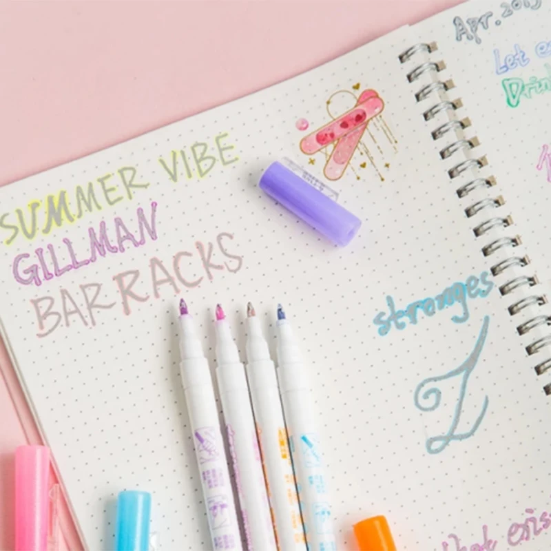 

Новинка 8 шт./компл. ручка с двойным контуром для рисования канцелярские принадлежности CLA88