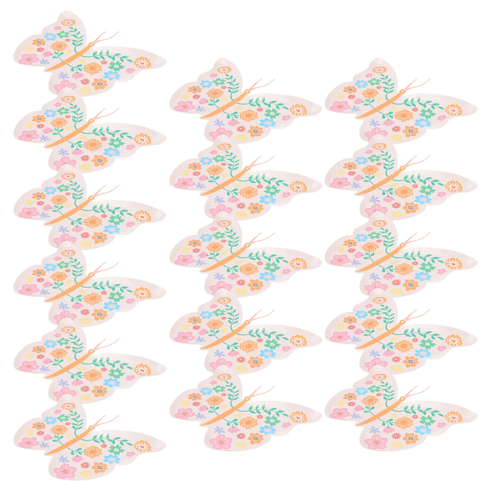 

16pcs Paper Dinner Dishes Butterflies Pattern Party Disposable Paper Plates
