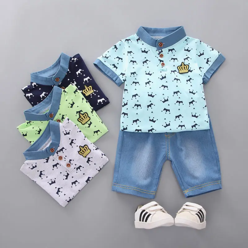 

Summer Children Baby Boys Girls Clothes Cartoon Printe T-Shirt Shorts 2pcs/Set Toddler SUIT SET Cotton Clothing Infant Tracksuit