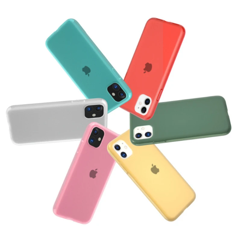 Прозрачный матовый латексный силиконовый чехол карамельных цветов для iphone 11 Pro Max