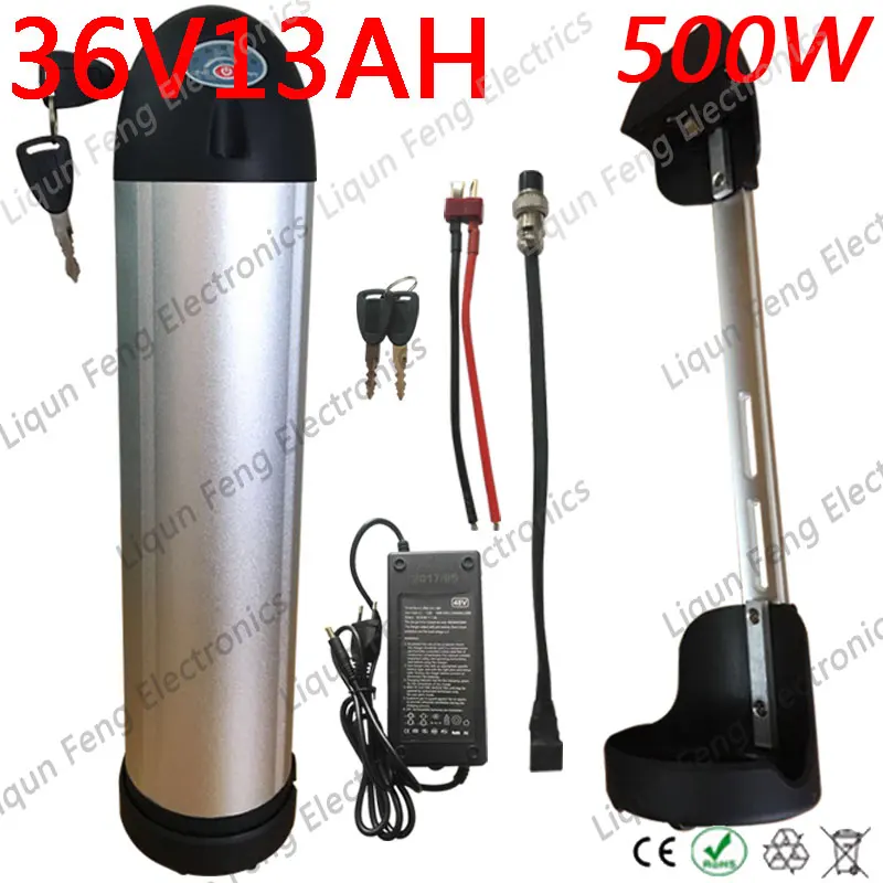 500 Вт Мотор 36В 13ач бутылка для воды электрический велосипед литий ионный